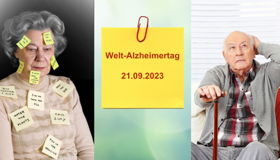 Dekoratives Bild mit Personen zum Welt-Alzheimertag